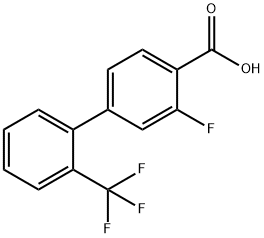 2-Fluoro-4-(2-trifluoromethylphenyl)benzoic acid 结构式