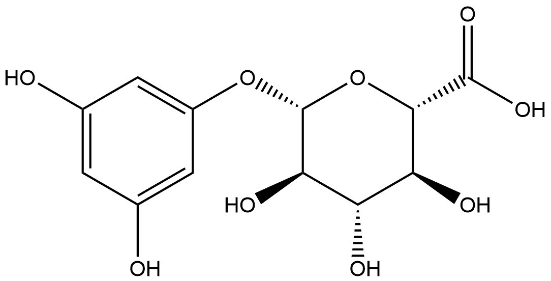 间苯三酚-Β-D葡糖苷酸 结构式