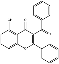 3-Benzoyl-5-hydroxy-2-phenyl-4H-chromen-4-one 结构式