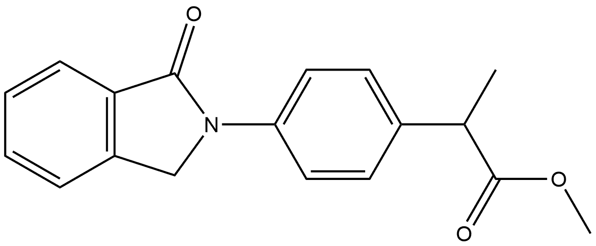 Benzeneacetic acid, 4-(1,3-dihydro-1-oxo-2H-isoindol-2-yl)-α-methyl-, methyl ester 结构式