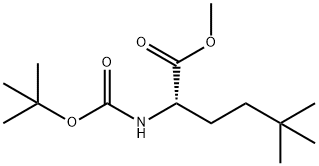 Norleucine, N-[(1,1-dimethylethoxy)carbonyl]-5,5-dimethyl-, methyl ester 结构式