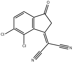 2-(6,7-DICHLORO-3-OXO-2,3-DIHYDRO-1H-INDEN-1-YLIDENE)MALONONITRILE 结构式