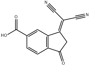 3-(DICYANOMETHYLENE)-1-OXO-2,3-DIHYDRO-1H-INDENE-5-CARBOXYLIC ACID 结构式