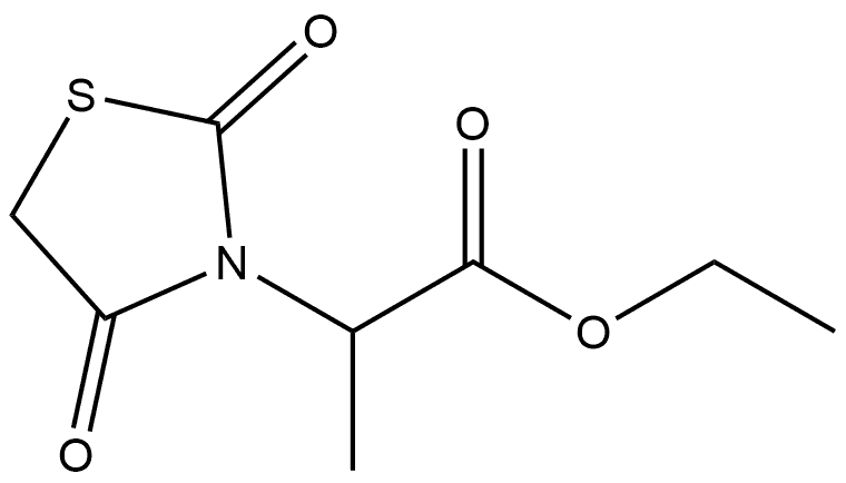 3-Thiazolidineacetic acid, α-methyl-2,4-dioxo-, ethyl ester 结构式