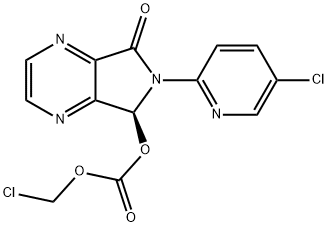 Carbonic acid, chloromethyl (5S)-6-(5-chloro-2-pyridinyl)-6,7-dihydro-7-oxo-5H-pyrrolo[3,4-b]pyrazin-5-yl ester 结构式