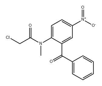 N-(2-苯甲酰基-4-硝基苯基)-2-氯-N-甲基乙酰胺 结构式