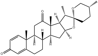 Spirosta-1,4-diene-3,12-dione, (25R)- (9CI) 结构式