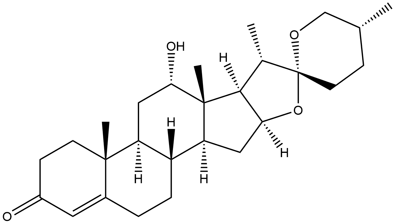 Spirost-4-en-3-one, 12-hydroxy-, (12α,25R)- (9CI) 结构式