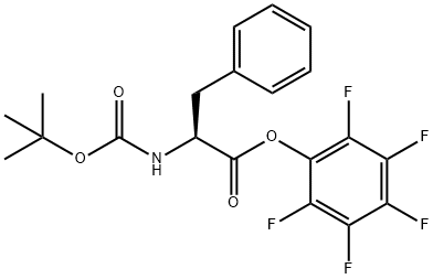 L-Phenylalanine, N-[(1,1-dimethylethoxy)carbonyl]-, 2,3,4,5,6-pentafluorophenyl ester 结构式