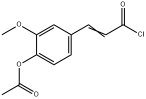 2-Propenoyl chloride, 3-[4-(acetyloxy)-3-methoxyphenyl]- 结构式
