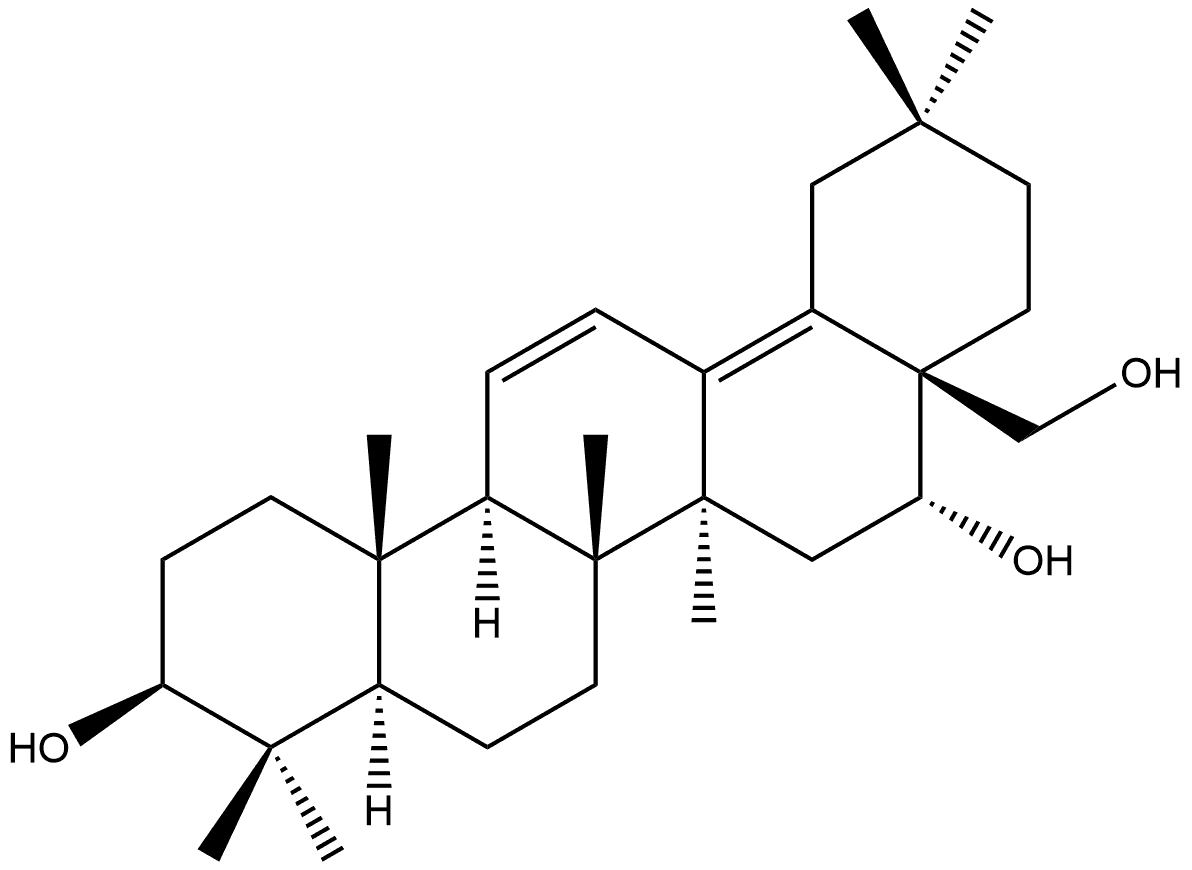 Oleana-11,13(18)-diene-3,16,28-triol, (3β,16α)- 结构式