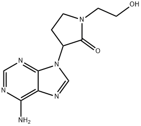 3-(6-Amino-9H-purin-9-yl)-1-(2-hydroxyethyl)pyrrolidin-2-one 结构式