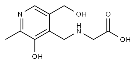 Glycine, N-[[3-hydroxy-5-(hydroxymethyl)-2-methyl-4-pyridinyl]methyl]- 结构式