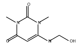 2,4(1H,3H)-Pyrimidinedione, 6-(hydroxymethylamino)-1,3-dimethyl- 结构式