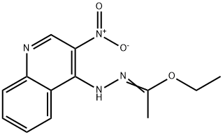 Ethyl N''-(3-nitroquinolin-4-yl)acetohydrazonate 结构式