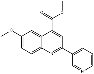 2-(3-吡啶)-6-甲氧基-4-喹啉甲酸甲酯 结构式