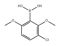 3-氯-2,6-二甲氧基苯硼酸 结构式