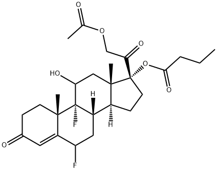 Pregn-4-ene-3,20-dione, 21-(acetyloxy)-6,9-difluoro-11-hydroxy-17-(1-oxobutoxy)-