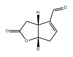 2H-Cyclopenta[b]furan-4-carboxaldehyde, 3,3a,6,6a-tetrahydro-2-oxo-, (3aR,6aS)- 结构式