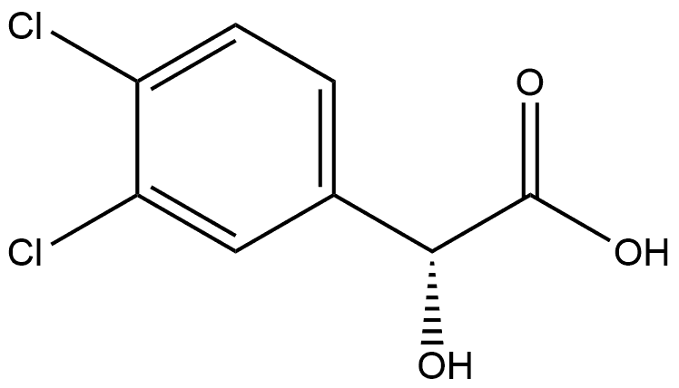 (R)-2-(3,4-二氯苯基)-2-羟基乙酸 结构式