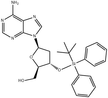 Adenosine, 2'-deoxy-3'-O-[(1,1-dimethylethyl)diphenylsilyl]- 结构式