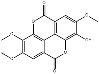 3,3`,4`-三-O-甲基鞣花酸 结构式