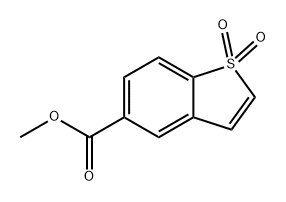 Benzo[b]thiophene-5-carboxylic acid, methyl ester, 1,1-dioxide 结构式