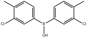 硼酸,B,B-双(3-氯-4-甲基苯基)- 结构式