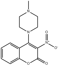 4-(4-Methylpiperazin-1-yl)-3-nitro-2H-chromen-2-one 结构式