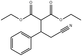 Propanedioic acid, 2-(2-cyano-1-phenylethyl)-, 1,3-diethyl ester 结构式