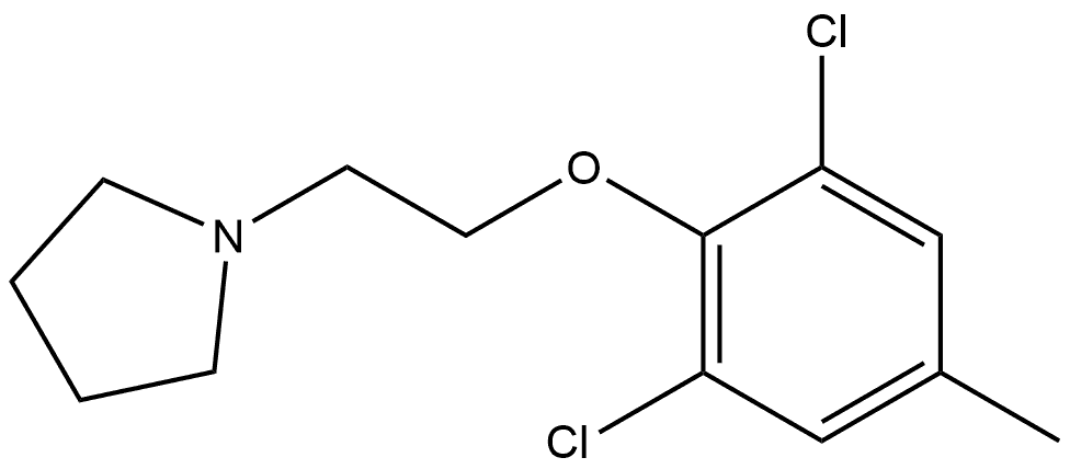 1-[2-(2,6-Dichloro-4-methylphenoxy)ethyl]pyrrolidine 结构式