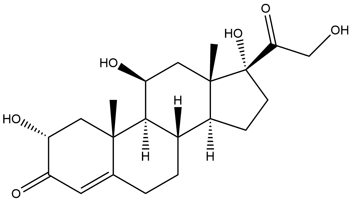 Pregn-4-ene-3,20-dione, 2,11,17,21-tetrahydroxy-, (2α,11β)- (9CI) 结构式