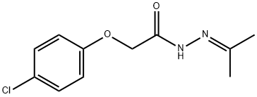 Acetic acid, 2-(4-chlorophenoxy)-, 2-(1-methylethylidene)hydrazide 结构式