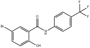 Benzamide, 5-bromo-2-hydroxy-N-[4-(trifluoromethyl)phenyl]- 结构式