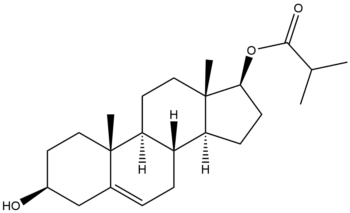 Androst-5-ene-3,17-diol, 17-(2-methylpropanoate), (3β,17β)- (9CI) 结构式