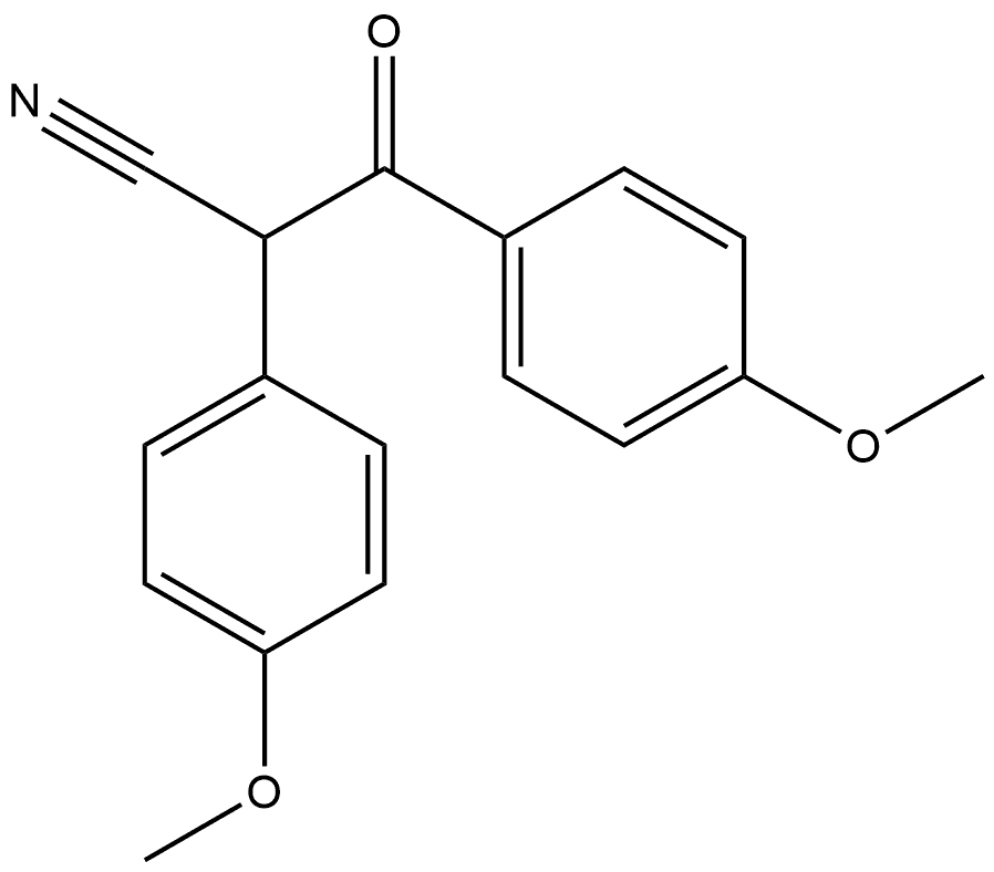 Benzenepropanenitrile, 4-methoxy-α-(4-methoxyphenyl)-β-oxo- 结构式