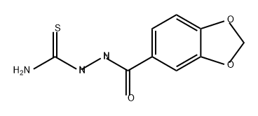 1,3-Benzodioxole-5-carboxylic acid, 2-(aminothioxomethyl)hydrazide 结构式