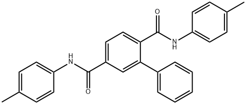 N~2~,N~5~-bis(4-methylphenyl)[1,1'-biphenyl]-2,5-dicarboxamide 结构式