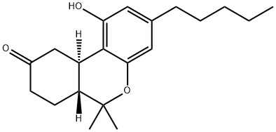 9H-Dibenzo[b,d]pyran-9-one, 6,6a,7,8,10,10a-hexahydro-1-hydroxy-6,6-dimethyl-3-pentyl-, (6aR,10aR)- 结构式