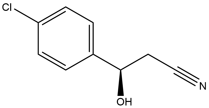 (R)-3-(4-氯苯基)-3-羟基丙腈 结构式