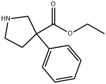 3-Pyrrolidinecarboxylic acid, 3-phenyl-, ethyl ester 结构式