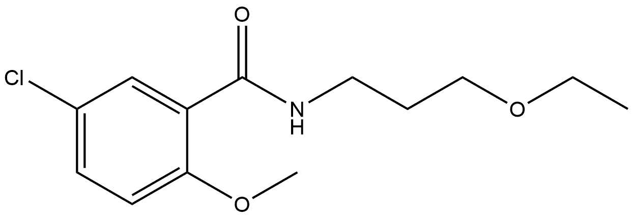 5-Chloro-N-(3-ethoxypropyl)-2-methoxybenzamide 结构式