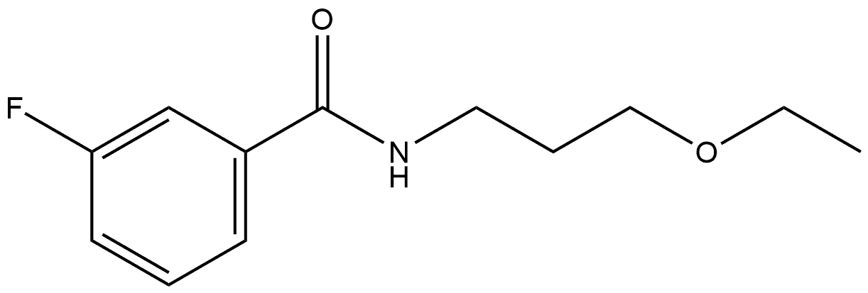 N-(3-Ethoxypropyl)-3-fluorobenzamide 结构式