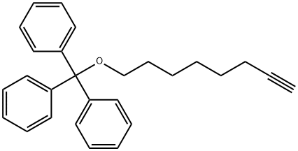 Benzene, 1,1',1''-[(7-octyn-1-yloxy)methylidyne]tris- 结构式