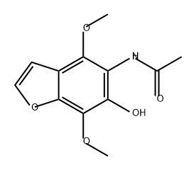 Acetamide, N-(6-hydroxy-4,7-dimethoxy-5-benzofuranyl)- 结构式