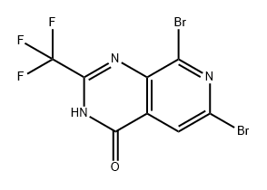 6,8-二溴-2-(三氟甲基)吡啶并[3,4-D]嘧啶-4(1H)-酮 结构式