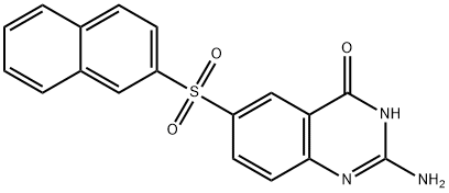 2-Amino-6-(naphthalen-2-ylsulfonyl)quinazolin-4(1H)-one 结构式