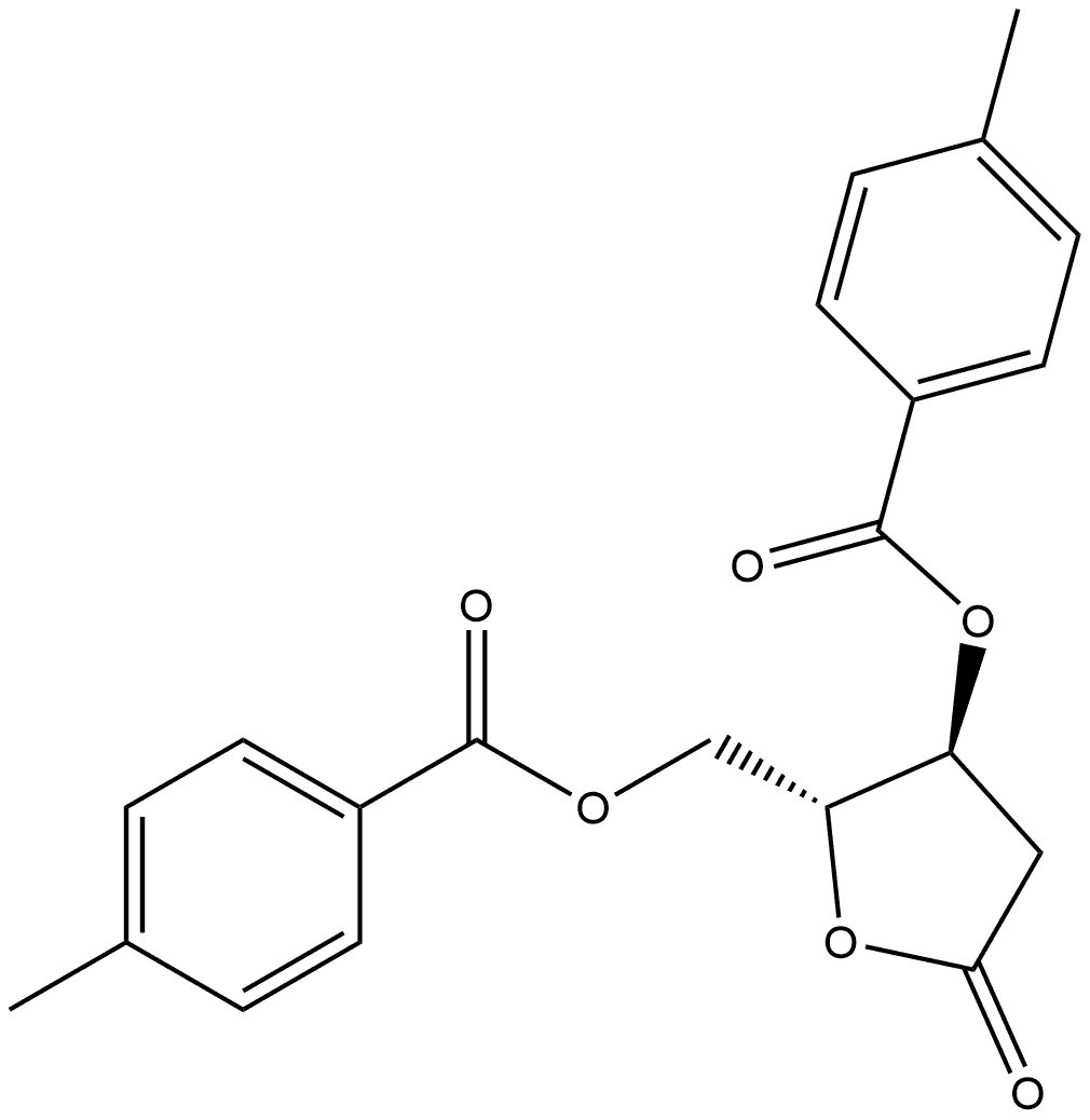 D-erythro-Pentonic acid, 2-deoxy-, γ-lactone, 3,5-bis(4-methylbenzoate) 结构式