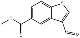 3-甲酰基苯并[B]噻吩-5-羧酸甲酯 结构式