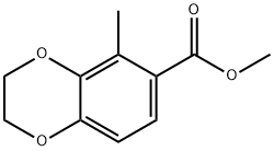 1,4-Benzodioxin-6-carboxylic acid, 2,3-dihydro-5-methyl-, methyl ester 结构式